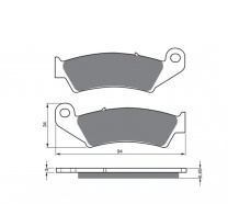 DP Brakes  Predné brzdové platničky DP