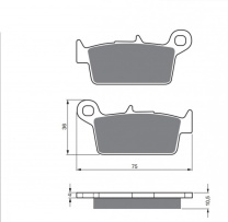 DP Brakes Zadné brzdové platničky DP