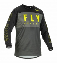  Dres FLY F-16 2022 detský, čierno/šedo/žltý neon