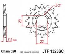 JT Sprockets Reťazové Koliesko Honda CR 125 04-, CRF 250 04-17