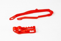 UFO Vodítko reťaze zadné + predné Honda CR 125/250 00-04/CRF 250R-X 04/CRF 450R 02-04 červené