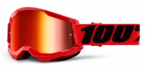   STRATA 2, 100% okuliare červené, zrkadlové červené plexi