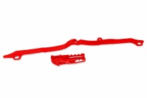 UFO Vodítko reťaze zadné + predné HONDA CRF 250R 10-13/CRF 450R 09-12 červene