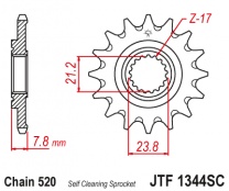 JT Sprockets Reťazové koliesko Honda CRF 250 2018-2021