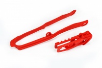 UFO Vodítko reťaze zadné + predné Honda CRF250R 18-21 CRF 250RX 19-21 CRF450R-RX 17-18 červené