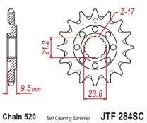 JT Sprockets Reťazové Koliesko Honda CRF 250 22-23, CRF 450 02-23