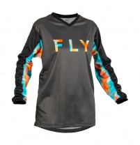 Fly Racing  dres F-16 , FLY RACING - USA 2023 dámska (šedá/růžová/modrá)