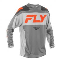  Dres FLY RACING F-16 2025 šedo/oranžový