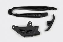 UFO plast Vodítko reťaze zadné + predné KTM SX-SX-F 07-10, EXC-EXC-F 08-10 čierne