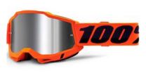 100% ACCURI 2, 100% okuliare Orange, zrkadlové strieborné plexi