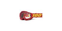 100% ACCURI 2, 100% Enduro Moto okuliare červené, číre Dual plexi