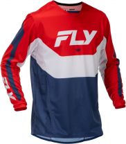 FLY Dres KINETIC, FLY RACING - USA 2026 (červená/biela/modrá)