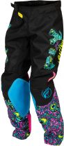 FLY Nohavice KINETIC MUTANT, FLY RACING - USA detské 2026 (čierna/ multi color)