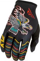 FLY Rukavice LITE AMERICANA, FLY RACING - USA 2026 (čierna/červená/zlatá)