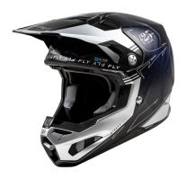Prilba FORMULA S CARBON, FLY RACING - USA (modrá/strieborná)
