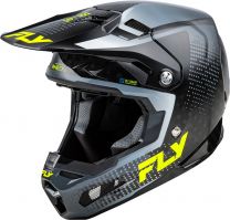  Prilba FORMULA S CARBON, FLY RACING - USA (Sivá/hi-vis)