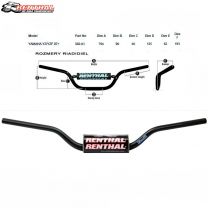  Renthal riadidlá Fatbar 602 Yamaha YZ/YZF, čierne