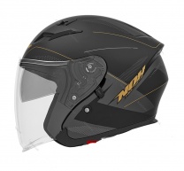 NOX PRILBA N127 FUSION (ČIERNA MATNÁ/ŠEDÁ/ZLATÁ)