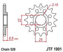 JT SPROCKETS Reťazové koliesko 