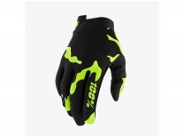 100% rukavice ITRACK(černá/fluo zelená)