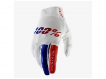100% rukavice RIDEFIT(bílá/modrá/červená)