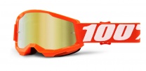  Okuliare 100% STRATA 2 detské Oranžové - Zrkadlové Zlaté sklo