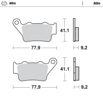 MotoMaster Zadné brzdové platničky - Nitro/Racing/RacingGP