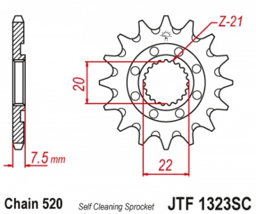 Reťazové Koliesko Honda CR 125 04-, CRF 250 04-17