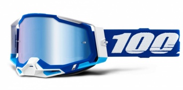  RACECRAFT 2, 100% okuliare modré, zrkadlové modré plexi