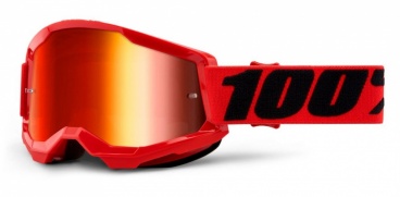  STRATA 2, 100% okuliare červené, zrkadlové červené plexi