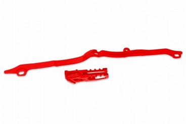 Vodítko reťaze zadné + predné HONDA CRF 250R 10-13/CRF 450R 09-12 červene