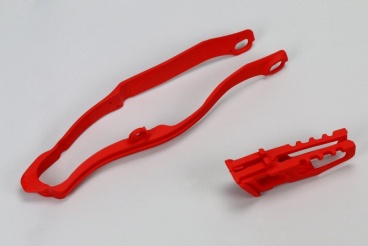 Vodítko reťaze zadné + predné Honda CRF 250R 14-17/CRF 450R 13-16 červené