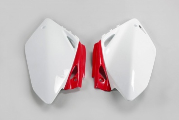 Tabuľky zadné HONDA CRF 450R 05-06 bielo červené