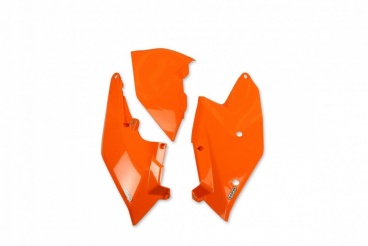 Tabuľky zadné KTM SX-SX-F 16-18/ECX-EXC-F 17-19 oranžová, + airbox ľavý