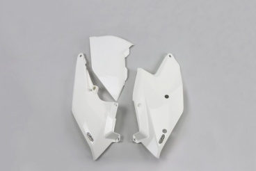 Tabuľky zadné KTM SX-SX-F 16-18/ECX-EXC-F 17-19 biele, + airbox ľavý