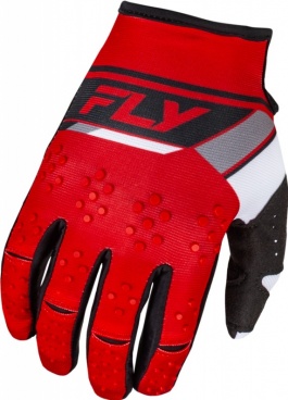  rukavice KINETIC PRIX, FLY RACING - USA 2024 (červená/šedá/bílá)