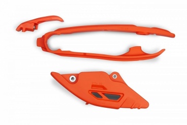 Vodítko reťaze zadné + predné KTM SX/SX-F 23-, EXC/EXC-F 2024-, HUSQVARNA FC 23-, FE 24-, GAS GAS 24- oranžové