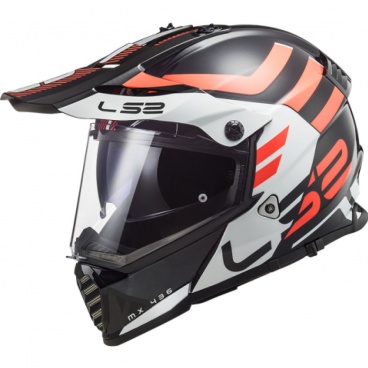 Prilba LS2 MX436 PIONEER EVO ADVENTURER BLACK WHITE