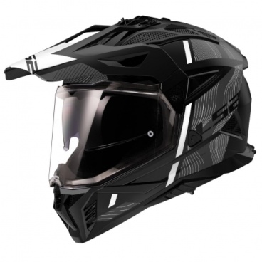LS2 MX702 PIONEER II HILL MATT BLACK WHITE-06