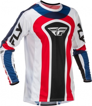 Dres LITE, FLY RACING - USA 2026 (červená/biela/modrá)