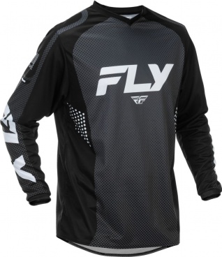 Dres F-16, FLY RACING - USA 2026 (čierna/biela)