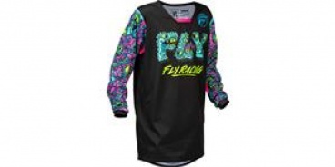 Dres KINETIC MUTANT, FLY RACING - USA 2026 detské (čierna/multi color)