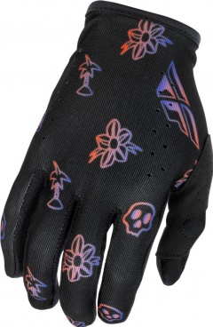 Rukavice LITE OUTLINE, FLY RACING - USA 2026 (čierna/červená/fialová)