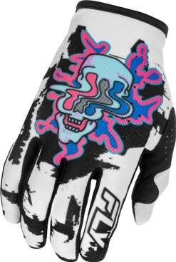 Rukavice LITE WARP, FLY RACING - USA 2026 (biela/modrá/ružová)