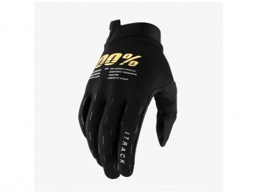 Rukavice iTRACK, 100% - USA (čierna/zlatá)
