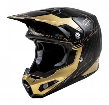 Prilba FORMULA S CARBON, FLY RACING - USA (čierna/zlatá)