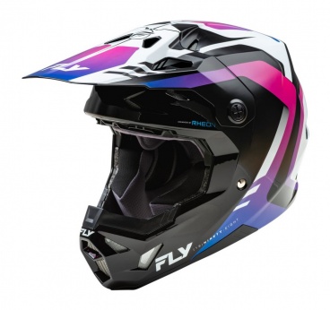 Prilba FORMULA CP, FLY RACING - USA (biela/čierna/fialová)