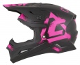 Prilba Cross Cup 2 Crew, (čierna matná/ružová fluo) 2026