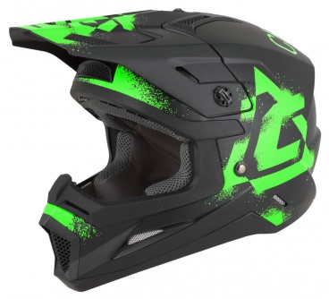 Prilba Cross Cup 2 Crew Junior, detská (čierna matná/zelená fluo) 2026