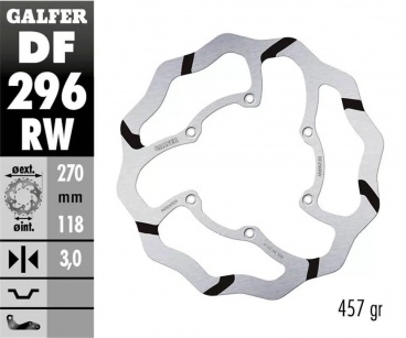 Predný brzdový kotúč drážkovaný YAMAHA YZ 125/250 2022-2026, YZF 250 2021-2026, YZF 450 2020-2026